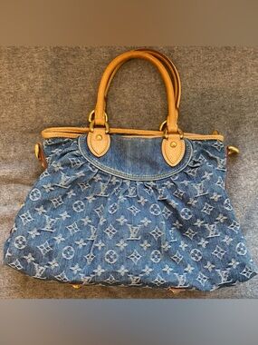 Louis Vuitton Denim Monogram Tote shoulder bag